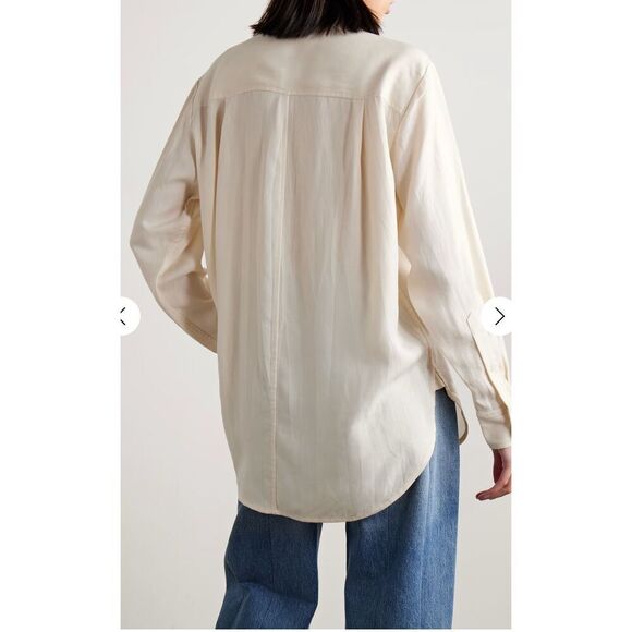 Isabel Marant Étoile Britten Blouse In Ecru Cotton With Embroidery NWT Size 38/ - Picture 6 of 15